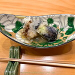日本ばし さく間 - 小茄子と舞茸の天ぷら 出汁うま