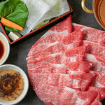``Lean Meat Main'' Kuroge Wagyu Beef Kurashita shabu shabu Set