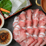 Yamagata pork shoulder loin shabu shabu set