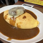 長屋オムライス - 炙りチーズのハンバーグオムライス