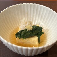 銀座 蟹みつ - 先附
                      蟹玉子とうふ