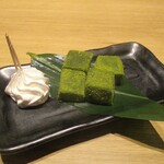Tenkai - 甘味：抹茶のわらび餅、生クリーム。
