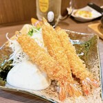 鉄板工房 なかむら - えびフライ
贅沢にも、有頭海老でした