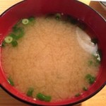 鮨忠 - 甘エビのお味噌汁