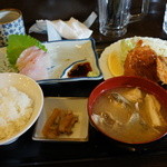 やくも食堂 - ランチの、やくも（刺身）定食