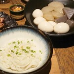 バード ウォッチング - 宴会〆に提供された おでん&そうめん