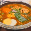 カレー食堂 心 - 納豆&チキンのスープカレー