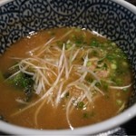 麺屋一燈 - 特製濃厚魚介つけ麺のスープ