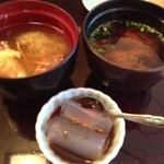 赤坂 鮨兆 - 味噌汁は二種類、甘味