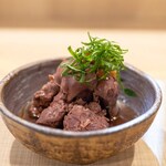 モツの朝立ち - 2023.11 鶏レバの梅煮（450円）