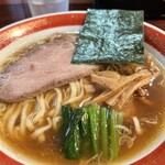 麺処 懐や - 醤油ラーメン平打ち麺