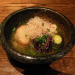 茶良ら - 京芋、ゼブラナス、黒無花果の揚げ出汁