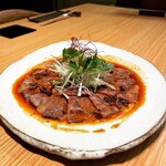 Wagyu beef cheek with spicy sauce
