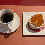 自然薯の里 - コーヒーと完熟柿のデザート✨