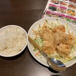 Ippinsen - ご飯+海老のマヨネーズ炒め