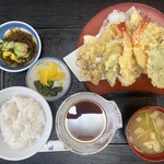 越後屋 - 天ぷら定食（上）　1200円（税込）