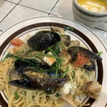 HOTEL ADRIANA - パスタランチスペシャルデザートセット　魚介のオイルパスタ