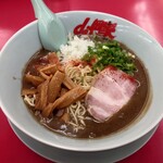 Yamaokaya - 2023年11月　鬼煮干ラーメン 餃子セット(期間限定)　1240円