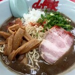 Yamaokaya - 2023年11月　鬼煮干ラーメン 餃子セット(期間限定)　1240円