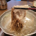 Ginza Shabushabu Puchi Rabu - 一枚、豚しゃぶを一緒にランチした方からいただけきました(笑)