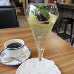 人と木 - アシェットデセールとコーヒー付き