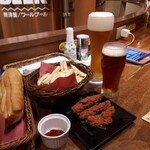 はこだてビール - ガーリックパンはニンニク強し