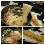 極浄うどん うだま - ジムの前の夕食にお気に入りのうどん屋で山菜ぶっかけ。