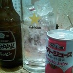 関内もつ肉店 - 2013年10月：キンミヤ増量中＆トマトハイこちらも缶です