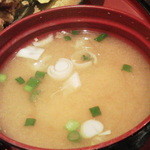 駿河 - 2013.11.5  ミックスフライ定食の付け合わせの味噌汁☆