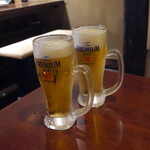 魚三四味家 自由ヶ丘店 - 神泡のザ・プレミアム・モルツ生ビール（中）