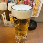 立呑処へそ - 生ビール　2023.11