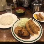 かつれつ四谷たけだ - メンカキ定食 1,400円（税込）、カキフライ（2個） 520円（税込）