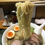 中華そば 一颯 - 中太ちぢれ麺