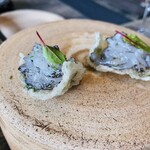 レヴォ - 【prologue⑤】薪火炙り白海老(富山県)、餅米煎餅