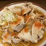 そばの神田東一屋 - W肉そば　一味大量　大好物！