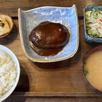 千葉亭 - エゾ鹿肉ハンバーグ定食