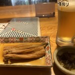 Mimasuya - お通しのもずく酢とあなご煮付け700円