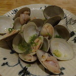 蕎房 猪口屋 - 蛤の酒蒸し