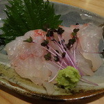 蕎房 猪口屋 - 鯛の昆布〆