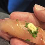 天ぷら たけうち - 天然シマアジ