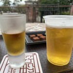 デンキブラン汐留バー - ドリンク写真:デンキブランセット スタンダード30° チェイサービール（税込 600円）評価＝○