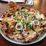 이시가마 PIZZA 바르 시키 - 오징어 & 명란 피자(세트) 1815엔