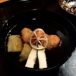 Kaiseki Ryouri Hashimoto - 蓮根餅　茄子　松茸
