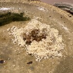 うを徳 - 余市あん肝のペーストと熊本産利平栗のモンブランパウダー