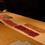 鮨 さいとう - 今宵のラインナップ（半分くらい）