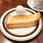 星乃珈琲店 - モーニング450セット(厚切りトーストとゆで玉子)