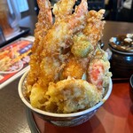 天ぷら酒房まあちゃん - 男気天丼。
