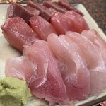 川かみ鮮魚 魚坊 - せんべろ沖縄県産刺身3種