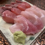 川かみ鮮魚 魚坊 - せんべろ沖縄県産刺身3種