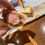 ぽんしゅや 三徳六味 - 豚カツサンド